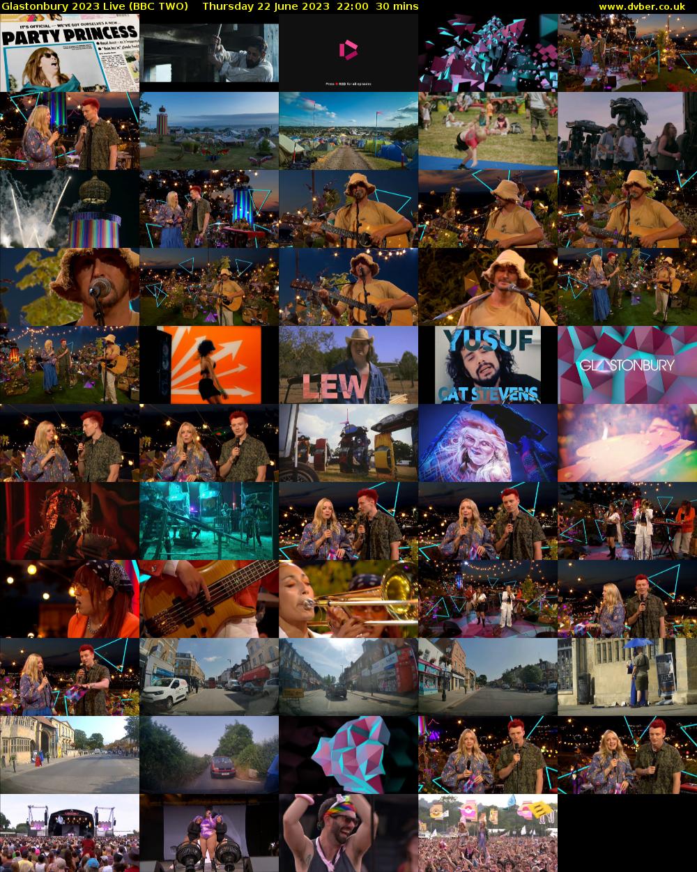 Glastonbury 2023 Live (BBC TWO) Thursday 22 June 2023 22:00 - 22:30