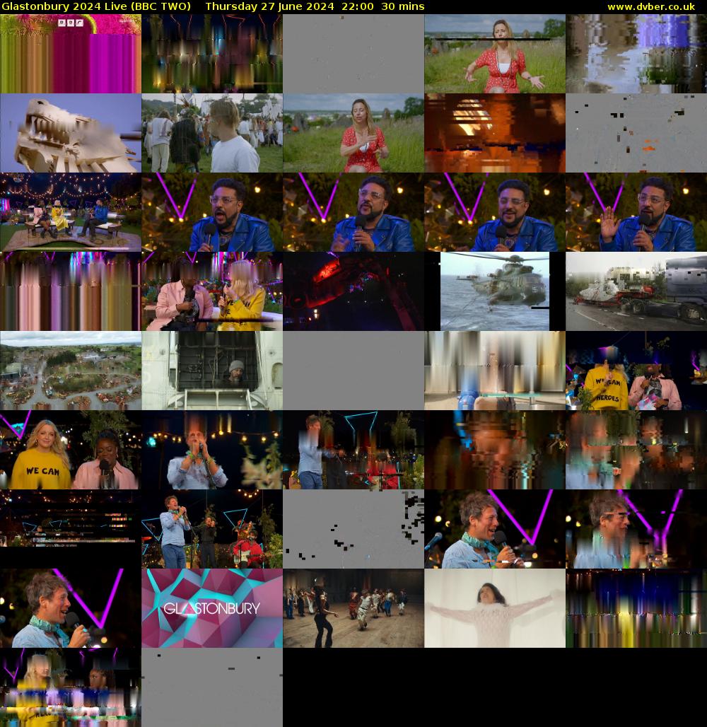 Glastonbury 2024 Live (BBC TWO) Thursday 27 June 2024 22:00 - 22:30