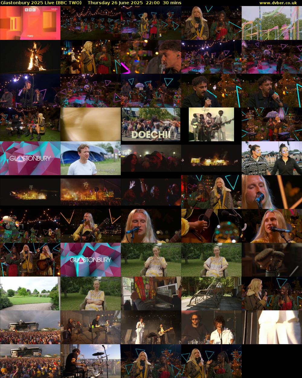 Glastonbury 2025 Live (BBC TWO) Thursday 26 June 2025 22:00 - 22:30
