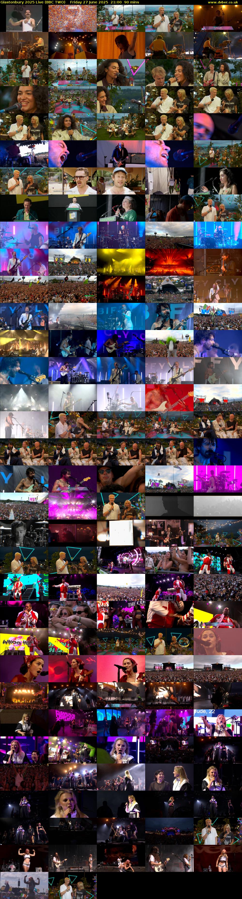 Glastonbury 2025 Live (BBC TWO) Friday 27 June 2025 21:00 - 22:30