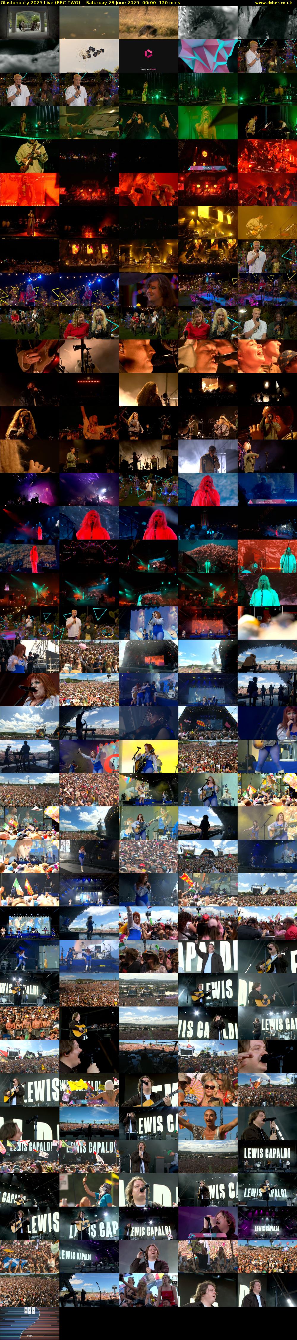 Glastonbury 2025 Live (BBC TWO) Saturday 28 June 2025 00:00 - 02:00