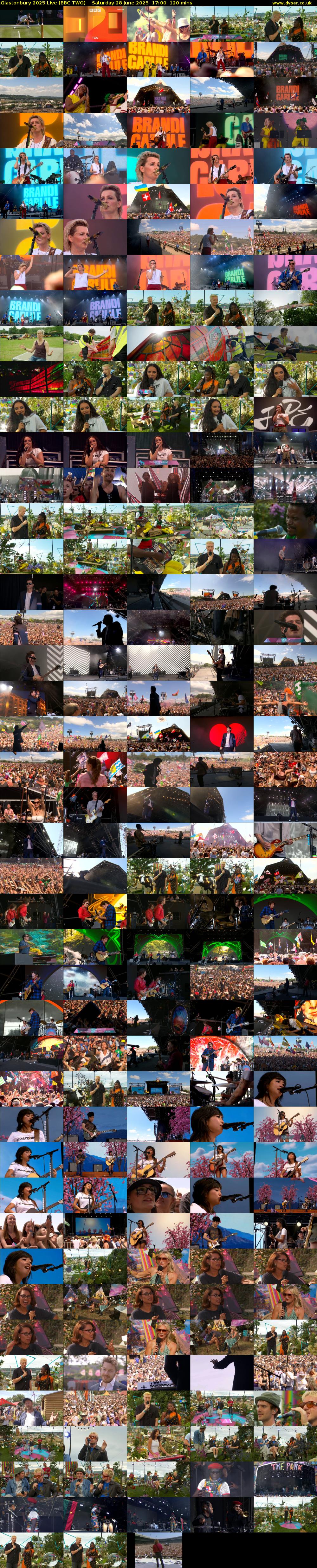 Glastonbury 2025 Live (BBC TWO) Saturday 28 June 2025 17:00 - 19:00