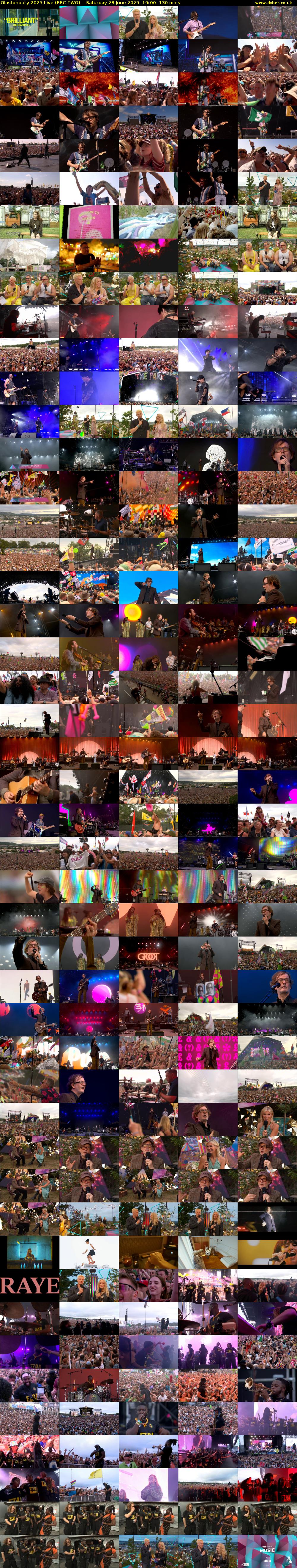 Glastonbury 2025 Live (BBC TWO) Saturday 28 June 2025 19:00 - 21:10