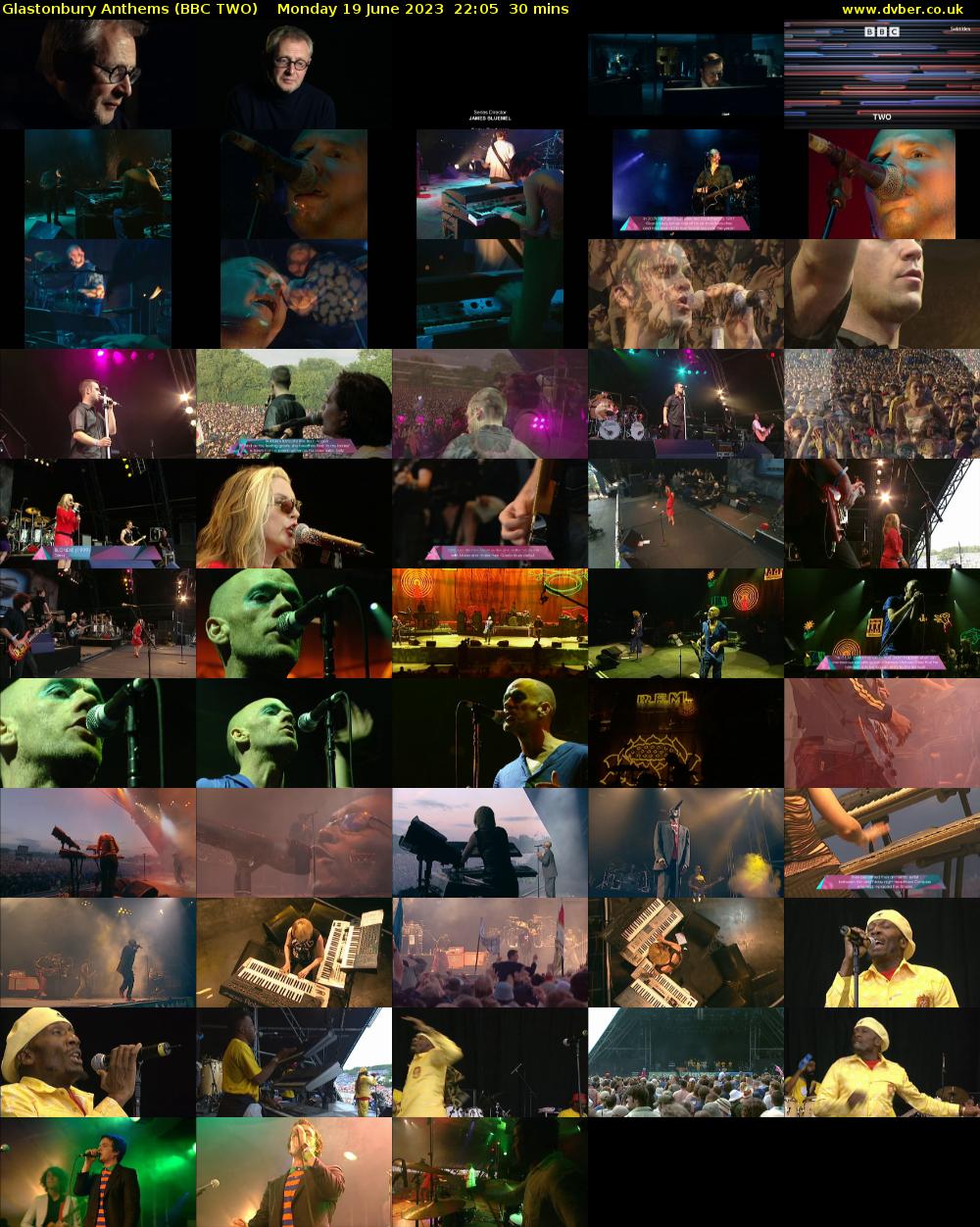 Glastonbury Anthems (BBC TWO) Monday 19 June 2023 22:05 - 22:35