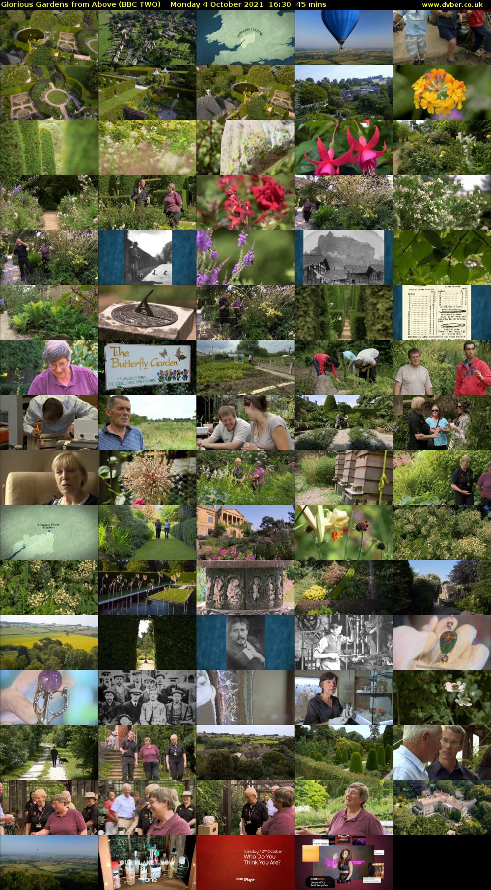 Glorious Gardens from Above (BBC TWO) Monday 4 October 2021 16:30 - 17:15