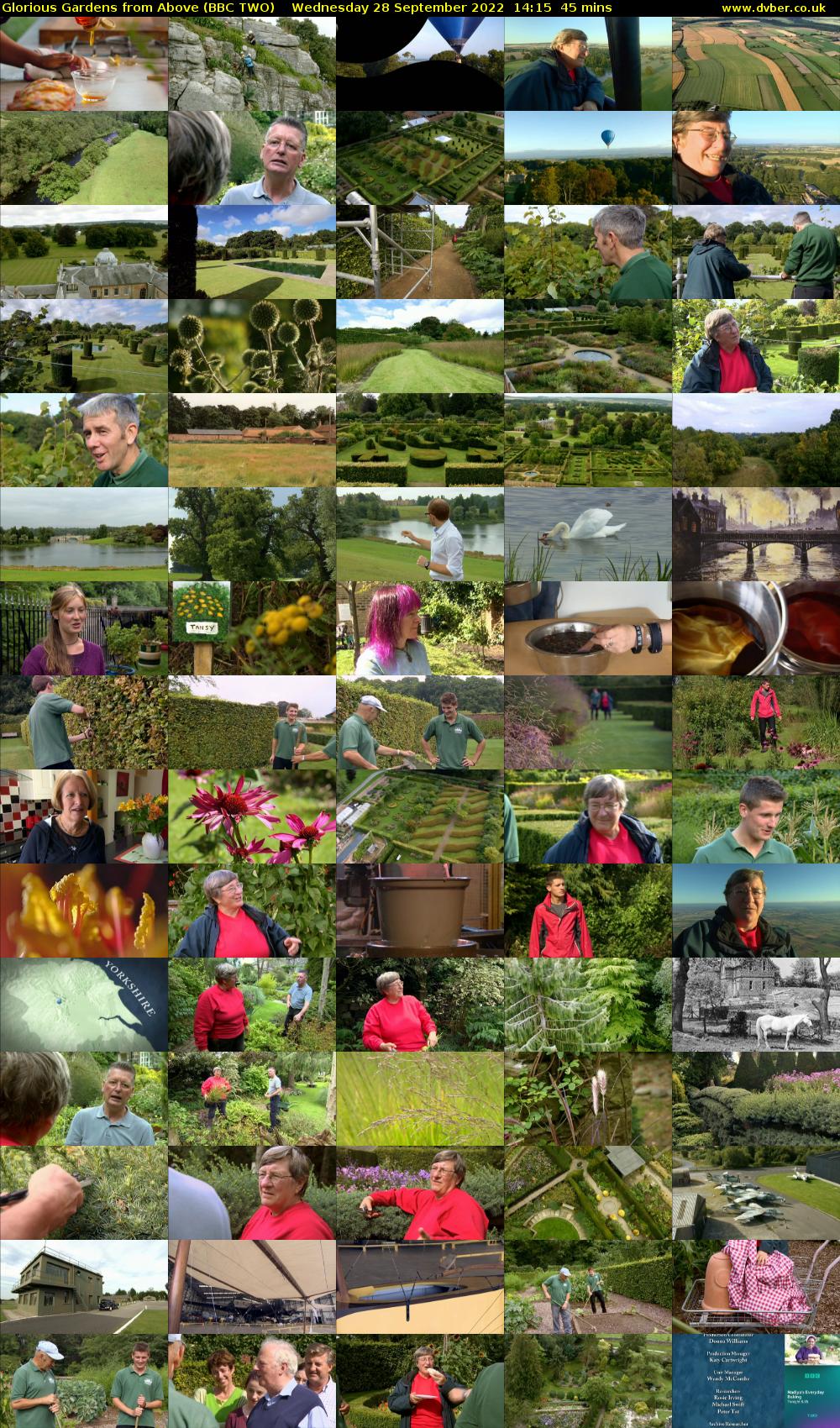 Glorious Gardens from Above (BBC TWO) Wednesday 28 September 2022 14:15 - 15:00