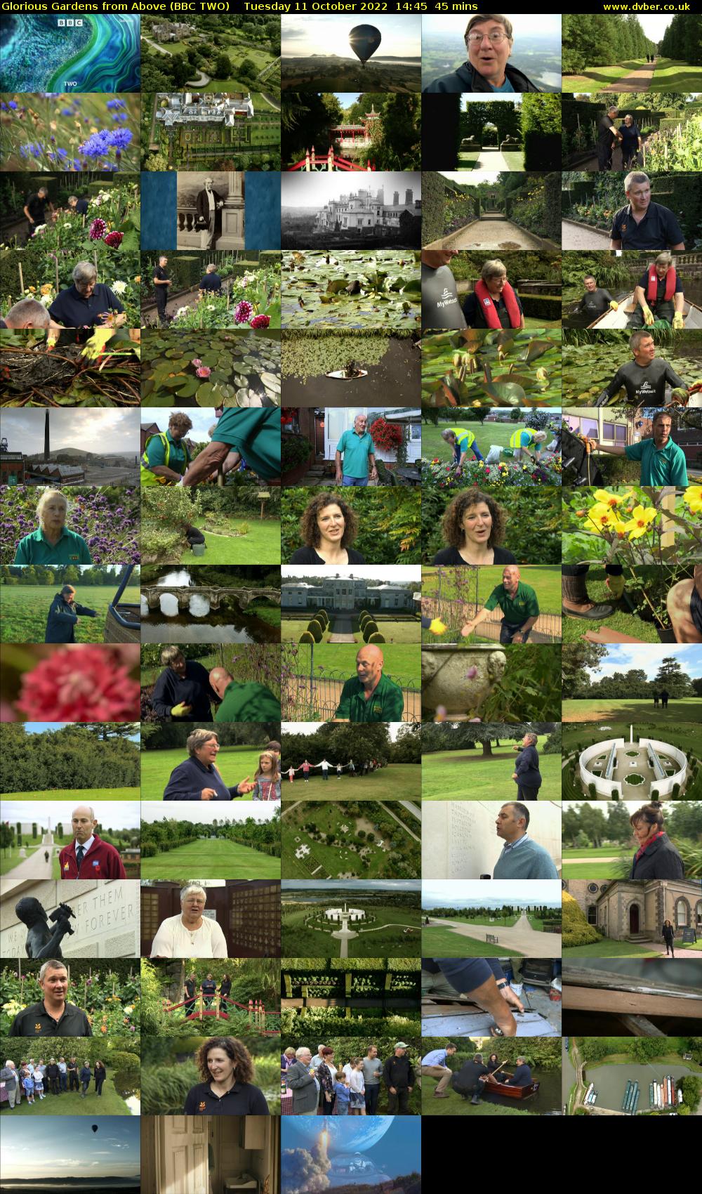 Glorious Gardens from Above (BBC TWO) Tuesday 11 October 2022 14:45 - 15:30