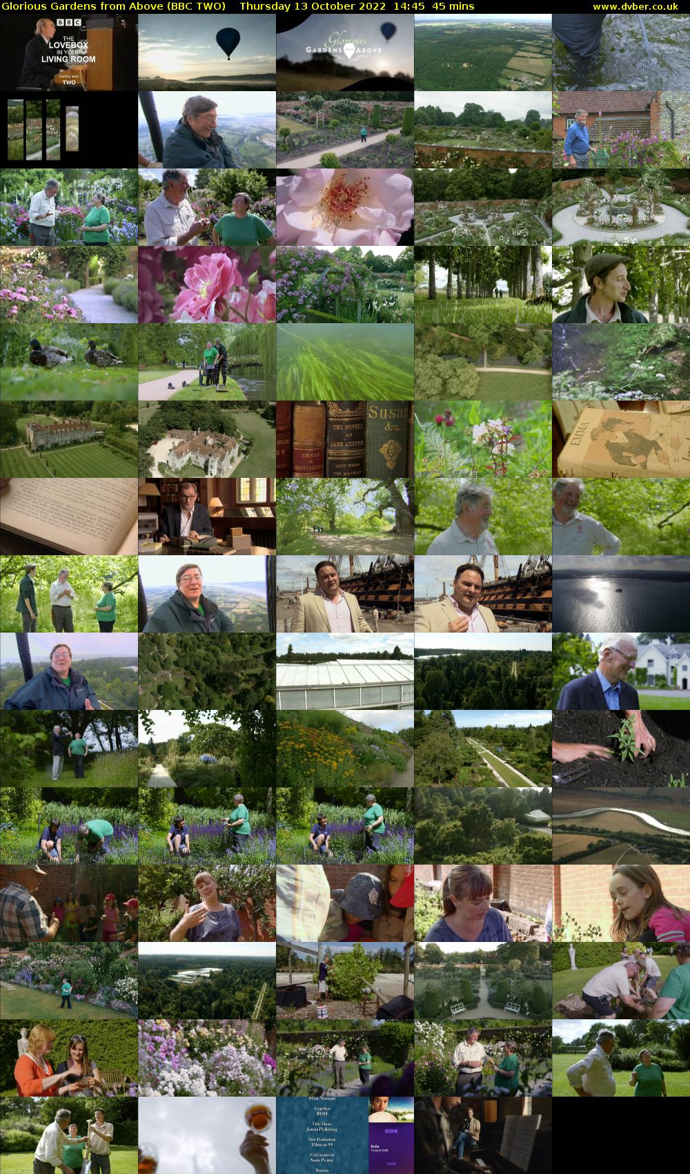 Glorious Gardens from Above (BBC TWO) Thursday 13 October 2022 14:45 - 15:30