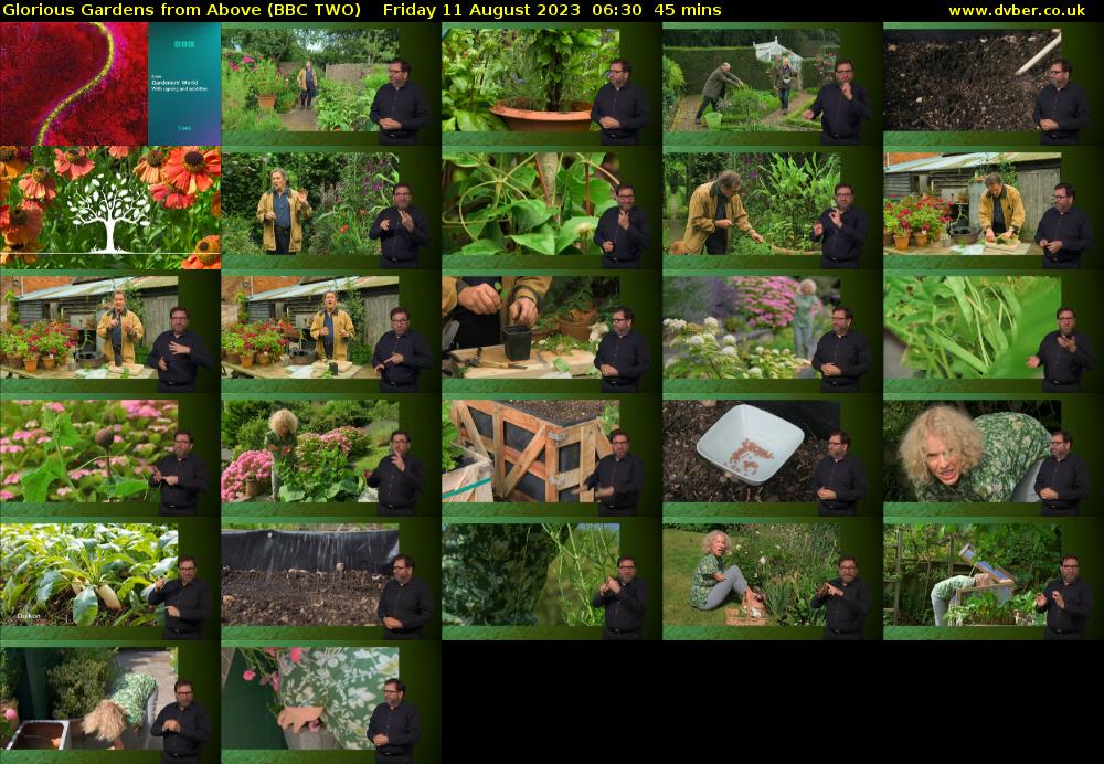 Glorious Gardens from Above (BBC TWO) Friday 11 August 2023 06:30 - 07:15