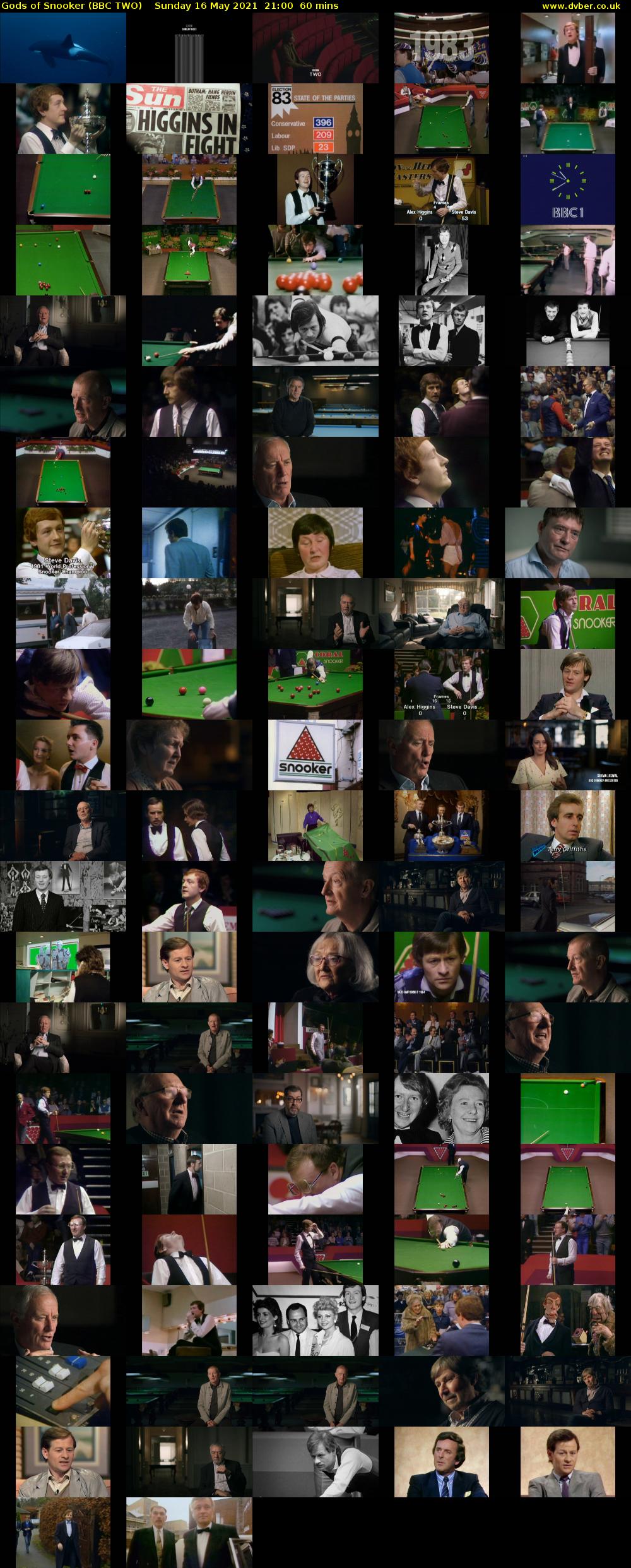Gods of Snooker (BBC TWO) Sunday 16 May 2021 21:00 - 22:00