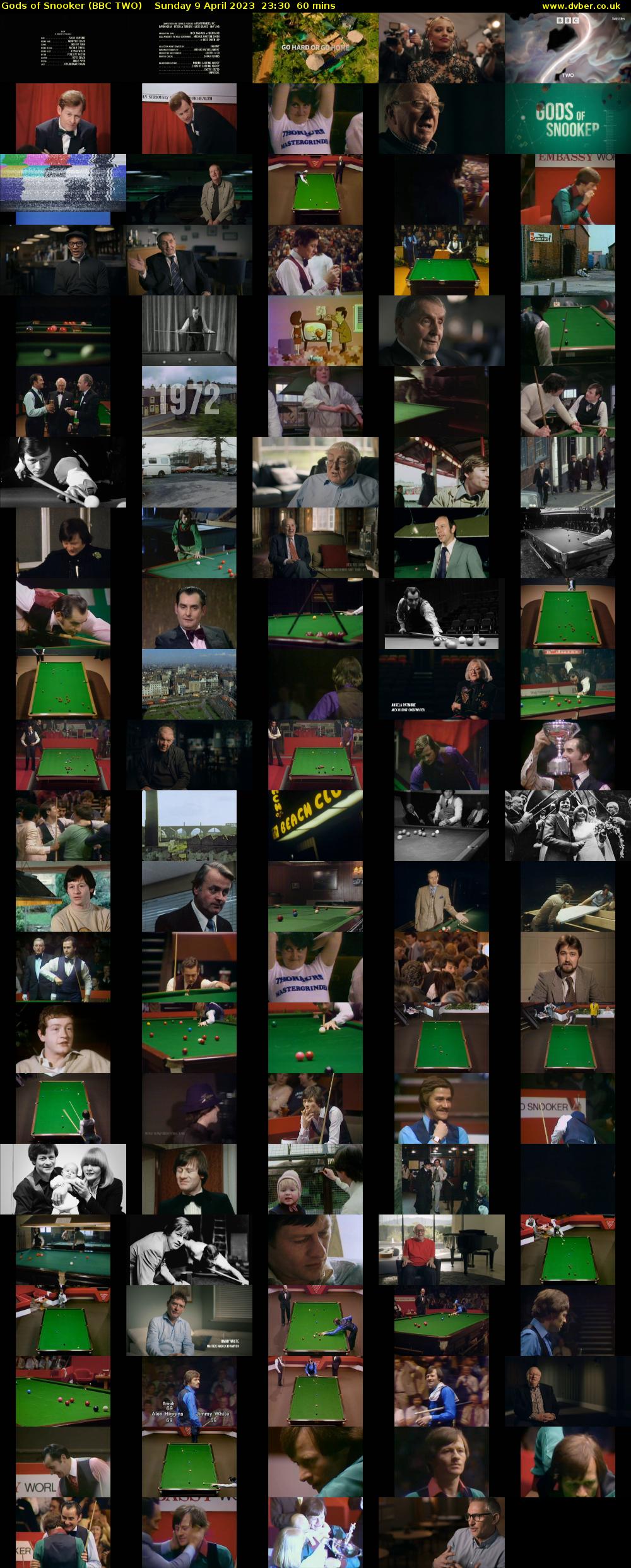 Gods of Snooker (BBC TWO) Sunday 9 April 2023 23:30 - 00:30