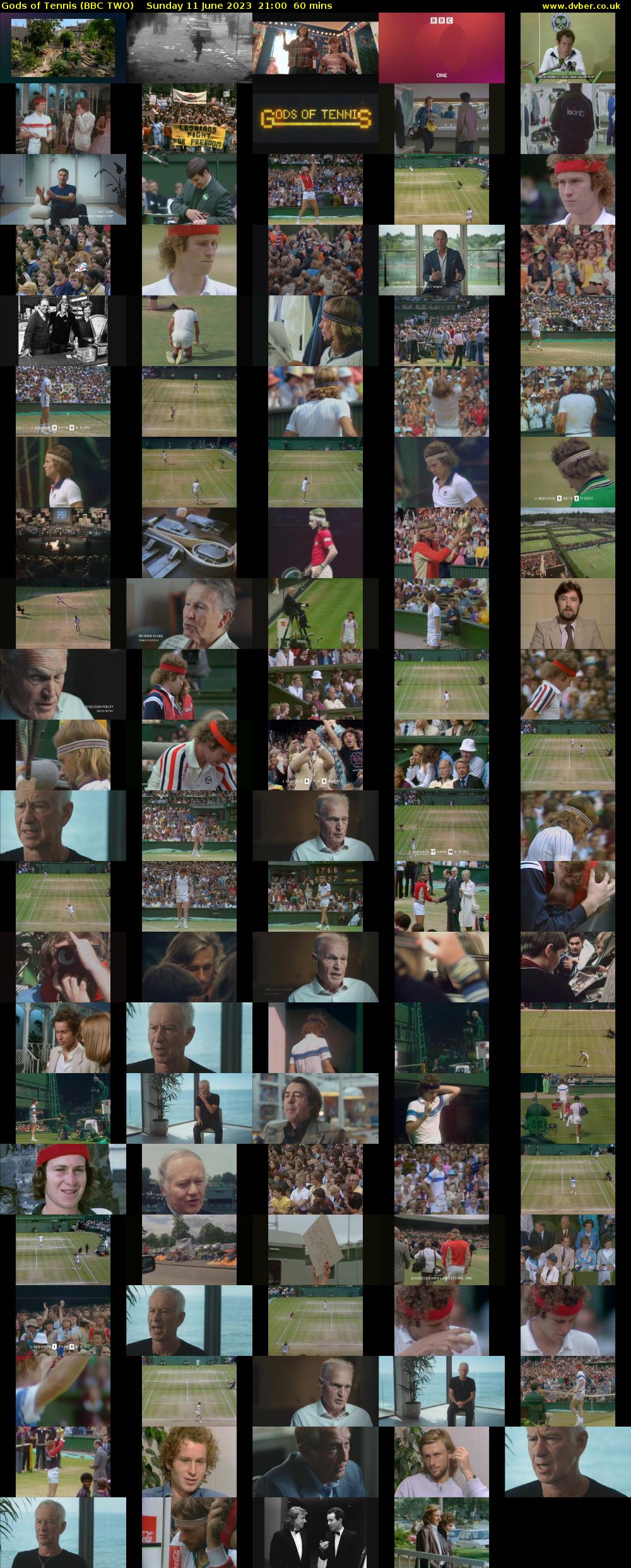 Gods of Tennis (BBC TWO) Sunday 11 June 2023 21:00 - 22:00