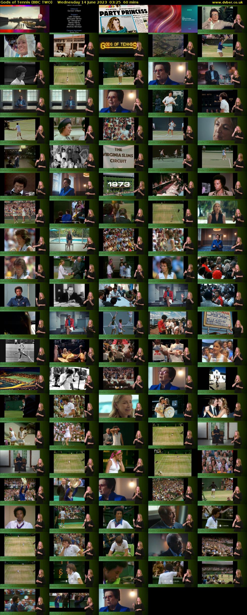 Gods of Tennis (BBC TWO) Wednesday 14 June 2023 03:25 - 04:25