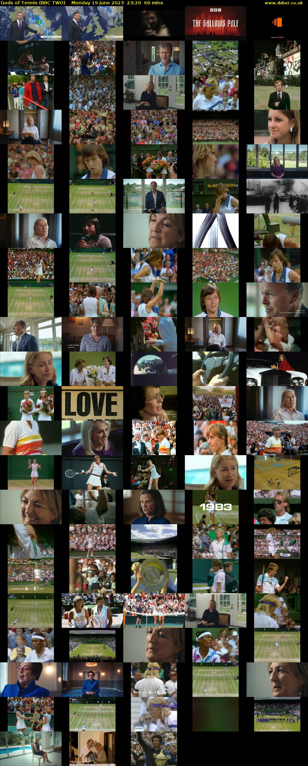 Gods of Tennis (BBC TWO) Monday 19 June 2023 23:20 - 00:20