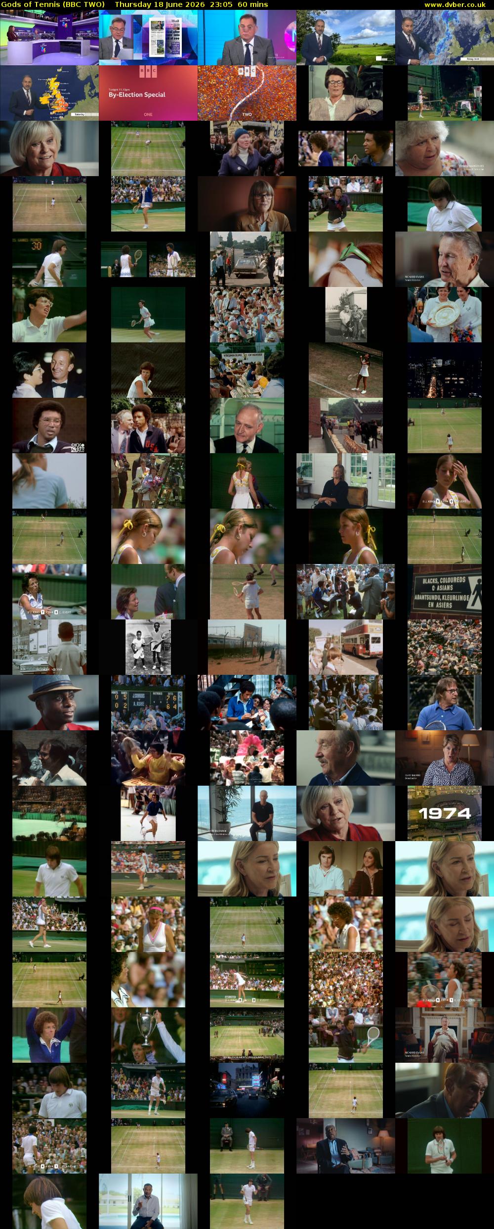Gods of Tennis (BBC TWO) Thursday 18 June 2026 23:05 - 00:05