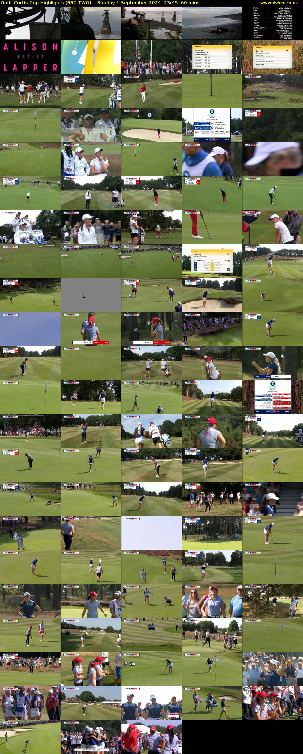 Golf: Curtis Cup Highlights (BBC TWO) Sunday 1 September 2024 23:45 - 00:45