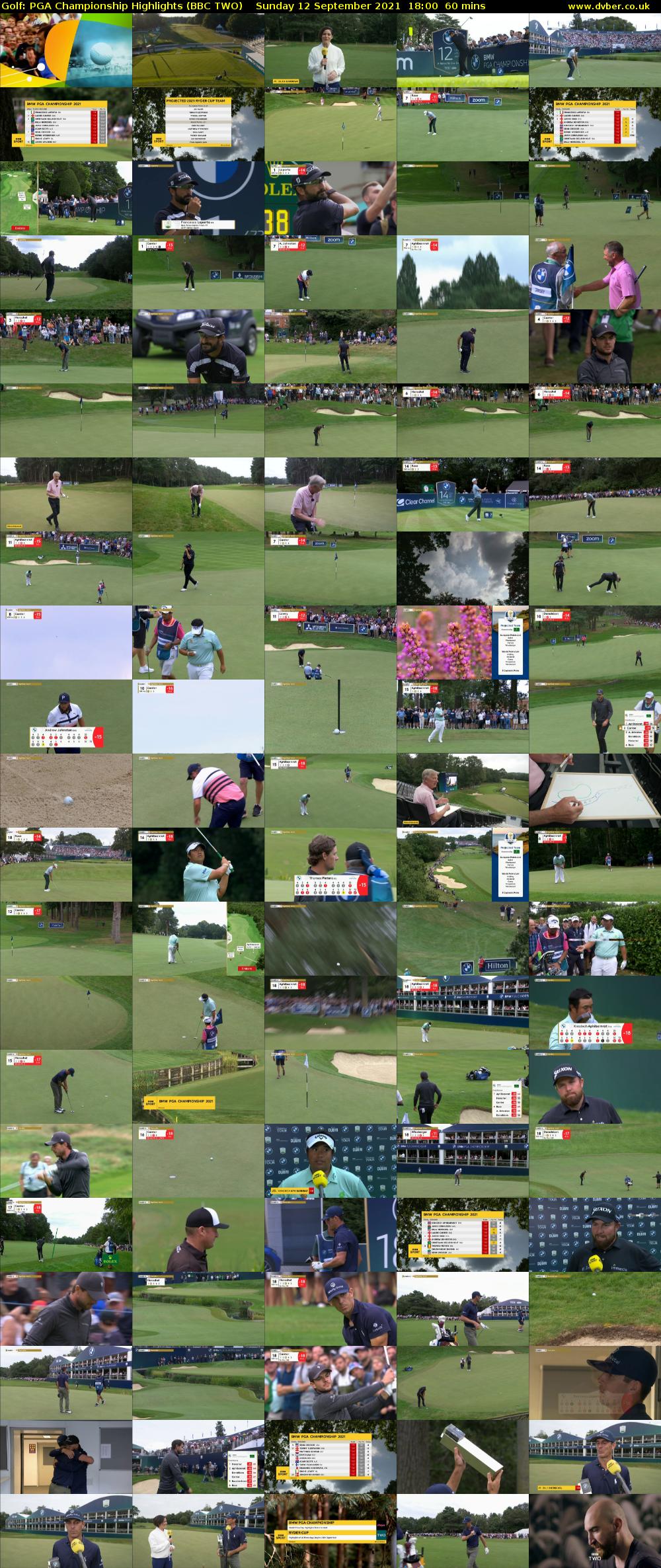 Golf: PGA Championship Highlights (BBC TWO) Sunday 12 September 2021 18:00 - 19:00