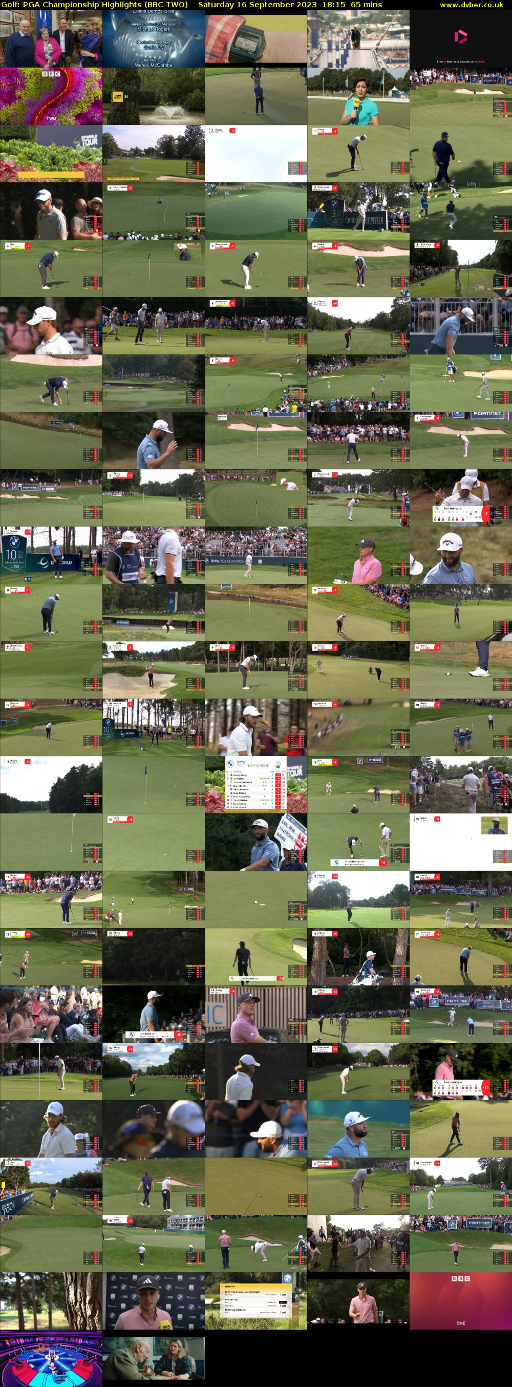 Golf: PGA Championship Highlights (BBC TWO) Saturday 16 September 2023 18:15 - 19:20
