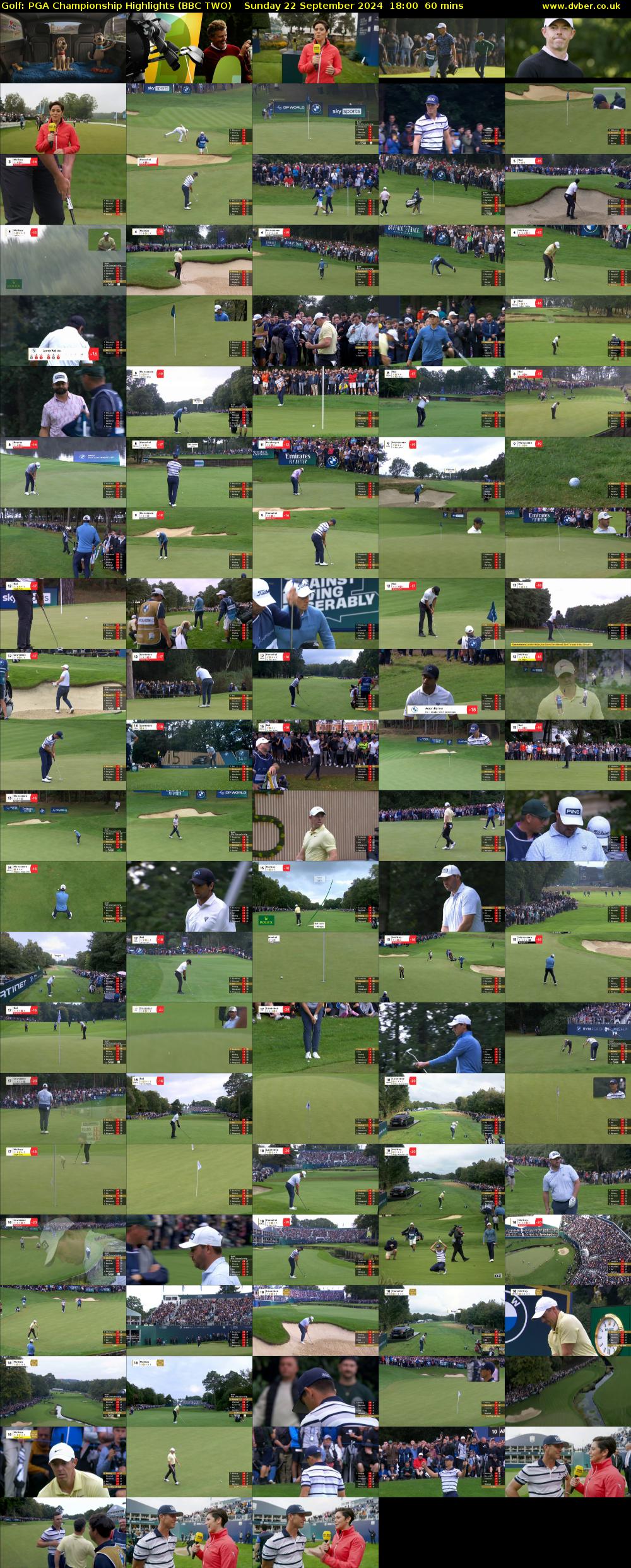 Golf: PGA Championship Highlights (BBC TWO) Sunday 22 September 2024 18:00 - 19:00