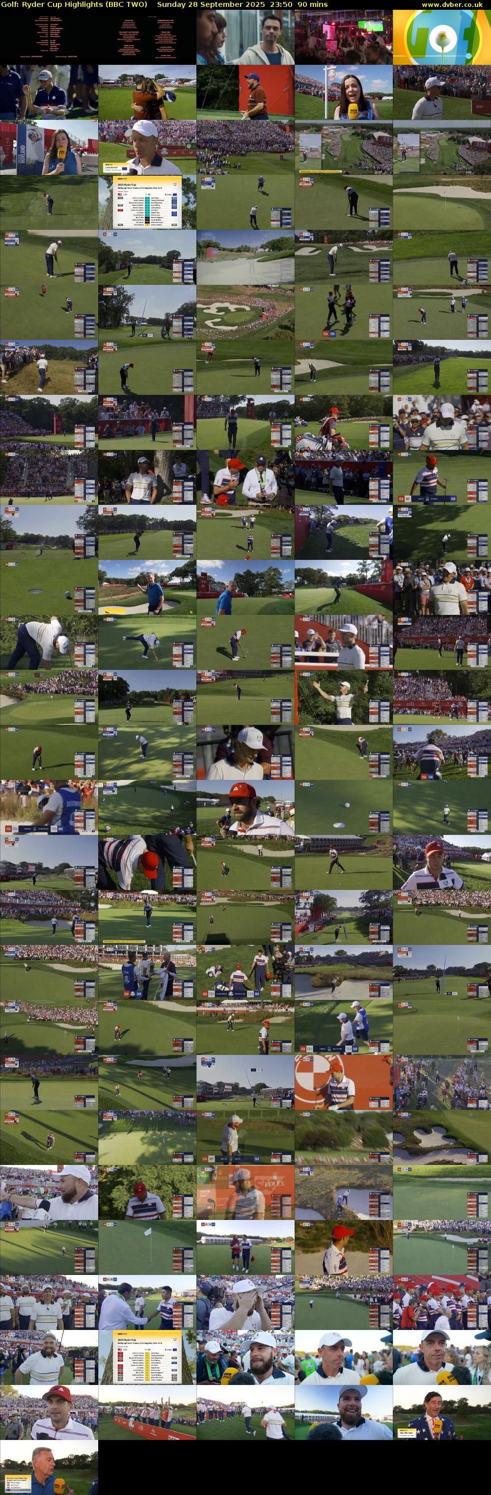 Golf: Ryder Cup Highlights (BBC TWO) Sunday 28 September 2025 23:50 - 01:20