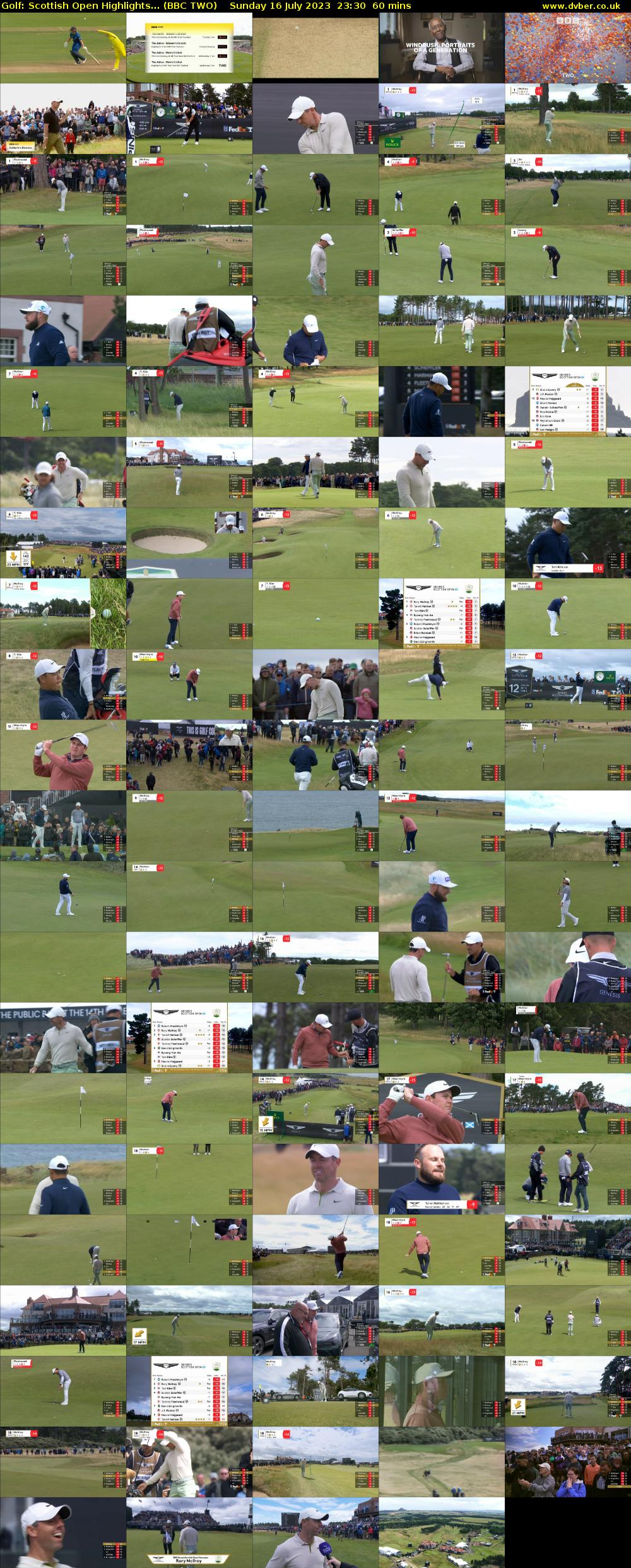Golf: Scottish Open Highlights... (BBC TWO) Sunday 16 July 2023 23:30 - 00:30
