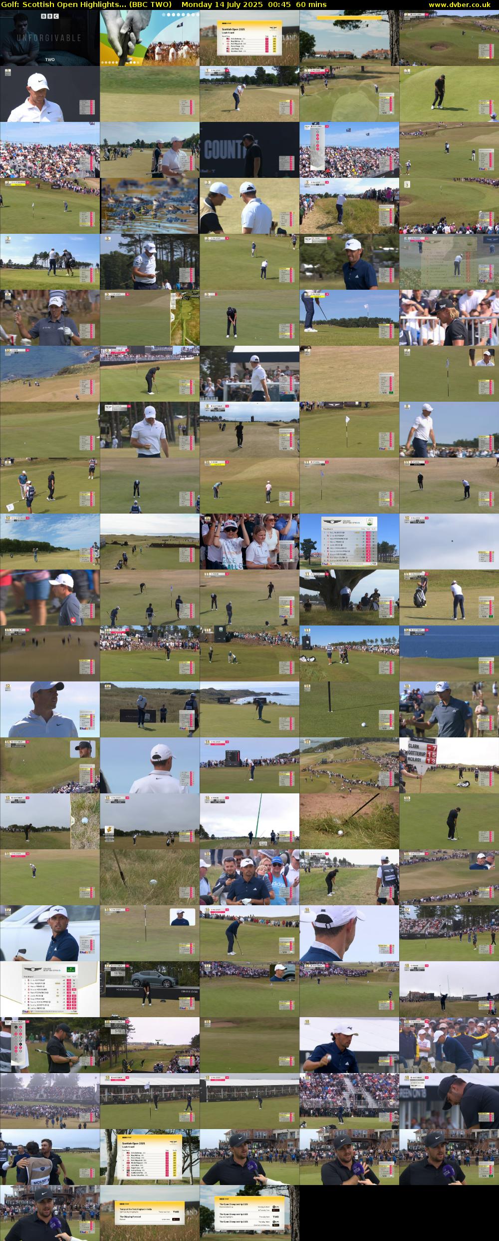 Golf: Scottish Open Highlights... (BBC TWO) Monday 14 July 2025 00:45 - 01:45