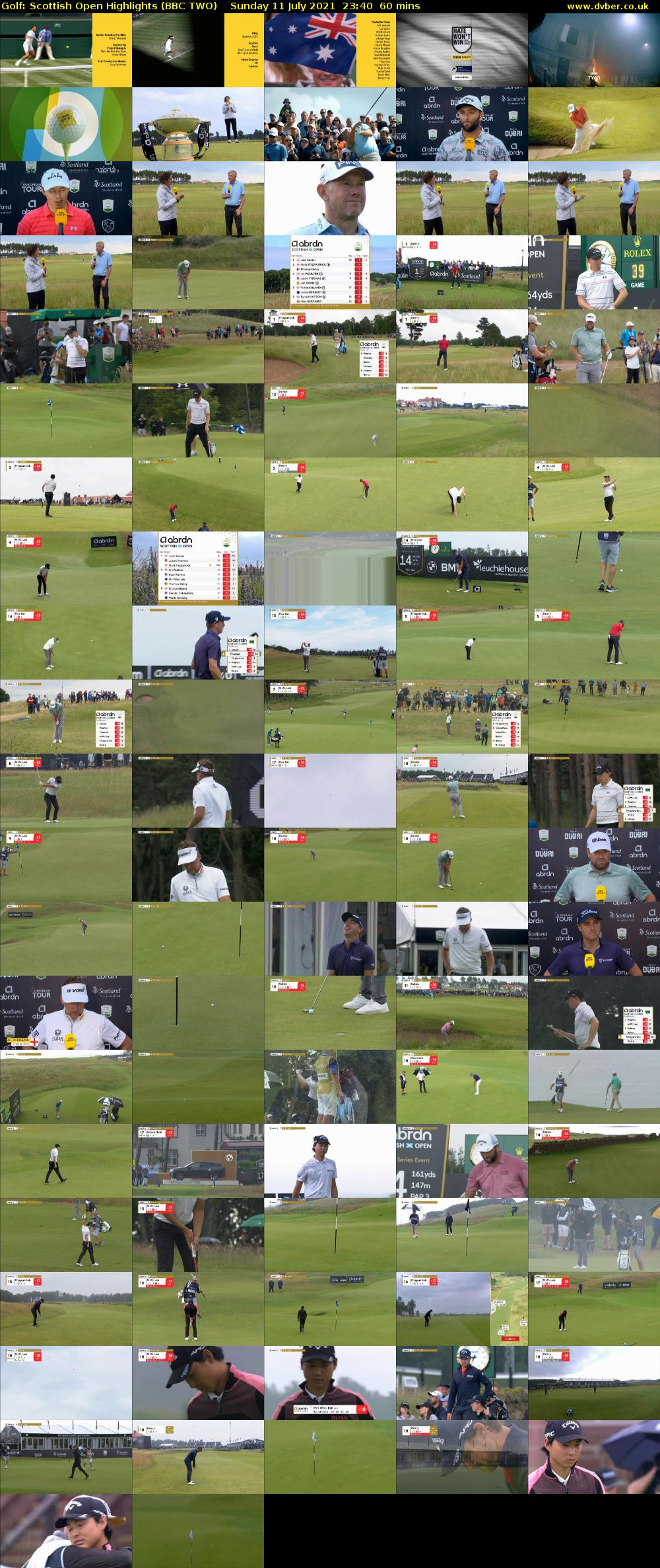 Golf: Scottish Open Highlights (BBC TWO) Sunday 11 July 2021 23:40 - 00:40