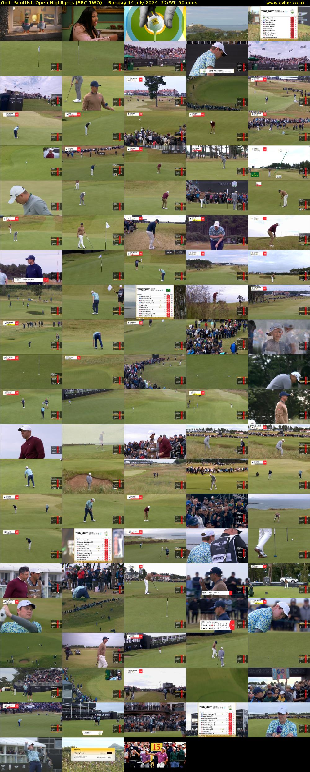 Golf: Scottish Open Highlights (BBC TWO) Sunday 14 July 2024 22:55 - 23:55