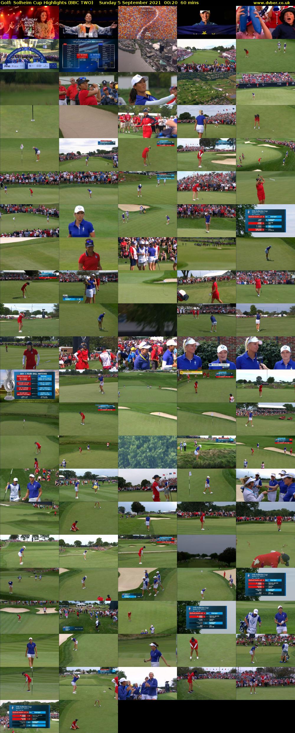 Golf: Solheim Cup Highlights (BBC TWO) Sunday 5 September 2021 00:20 - 01:20