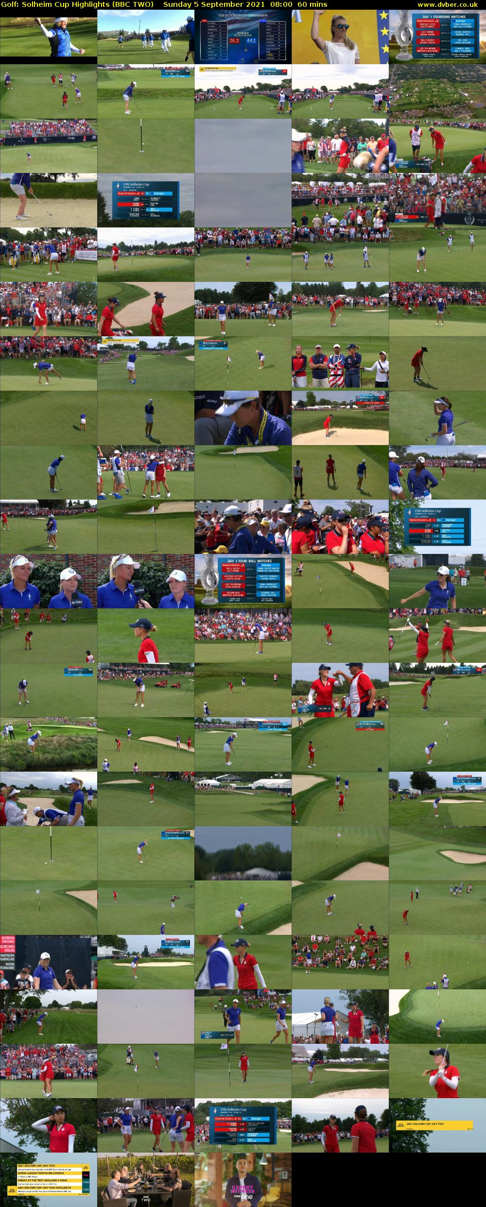 Golf: Solheim Cup Highlights (BBC TWO) Sunday 5 September 2021 08:00 - 09:00