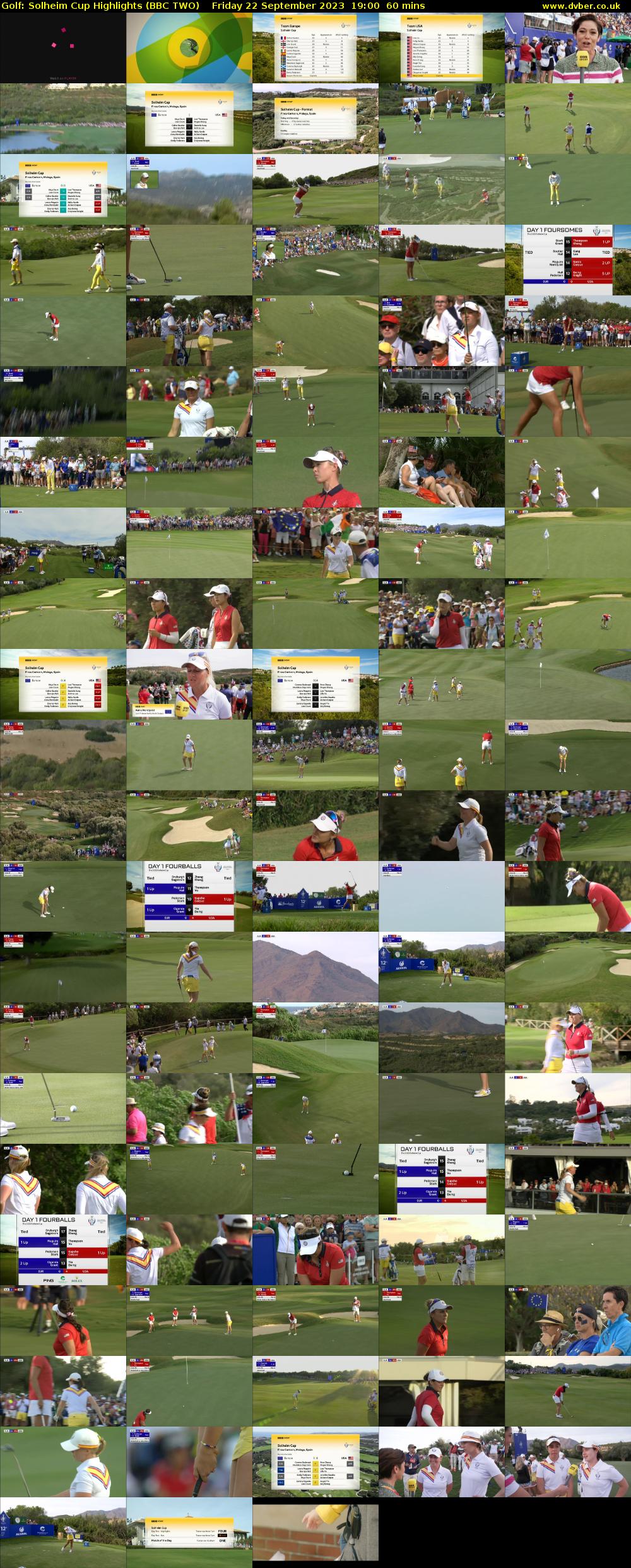 Golf: Solheim Cup Highlights (BBC TWO) Friday 22 September 2023 19:00 - 20:00