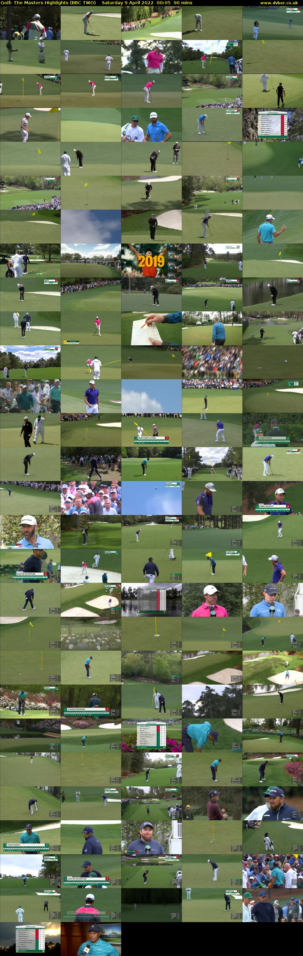 Golf: The Masters Highlights (BBC TWO) Saturday 9 April 2022 00:05 - 01:35