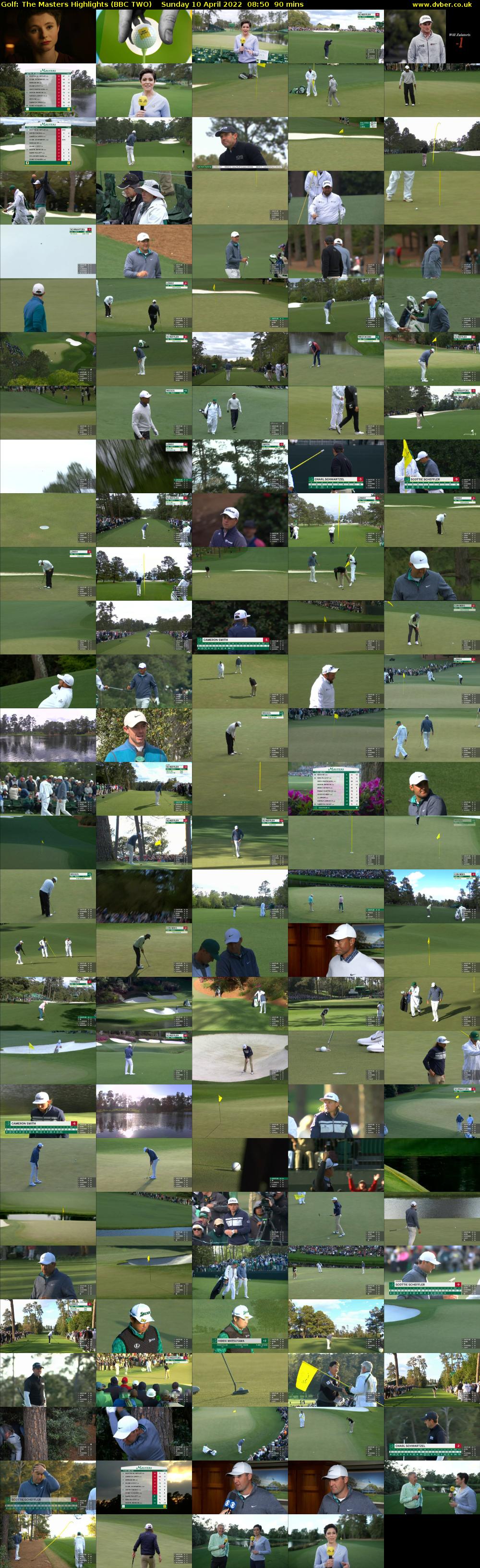 Golf: The Masters Highlights (BBC TWO) Sunday 10 April 2022 08:50 - 10:20