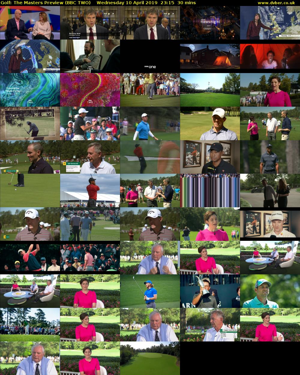 Golf: The Masters Preview (BBC TWO) Wednesday 10 April 2019 23:15 - 23:45