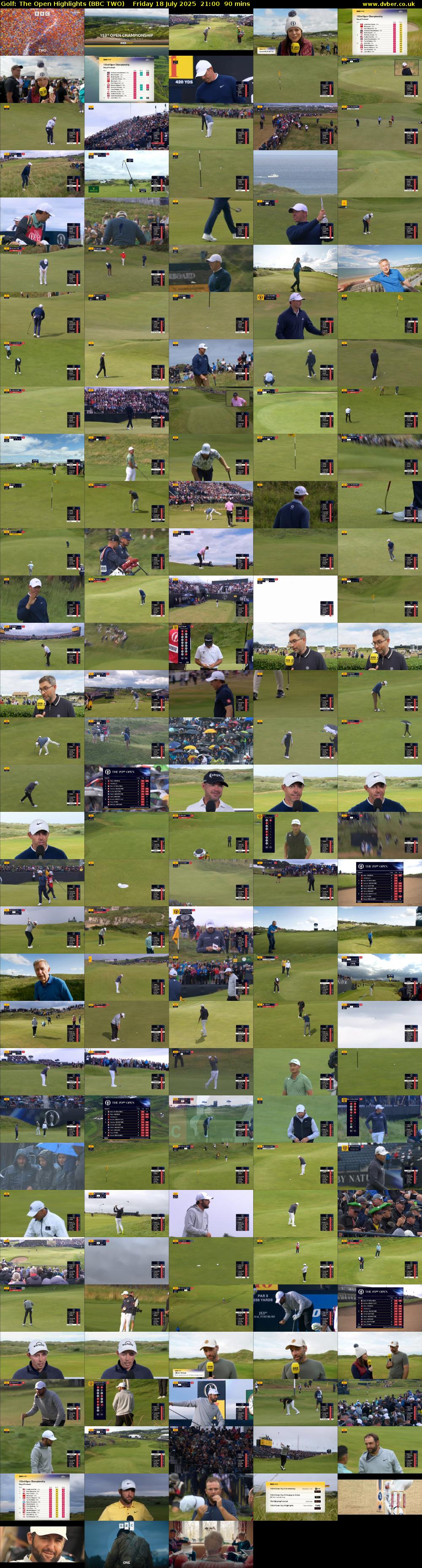 Golf: The Open Highlights (BBC TWO) Friday 18 July 2025 21:00 - 22:30