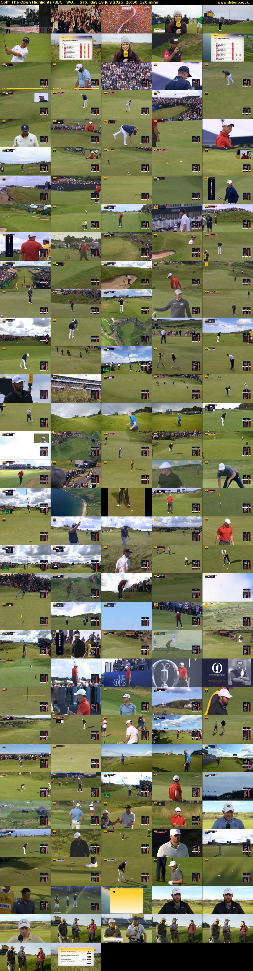 Golf: The Open Highlights (BBC TWO) Saturday 19 July 2025 20:00 - 22:00