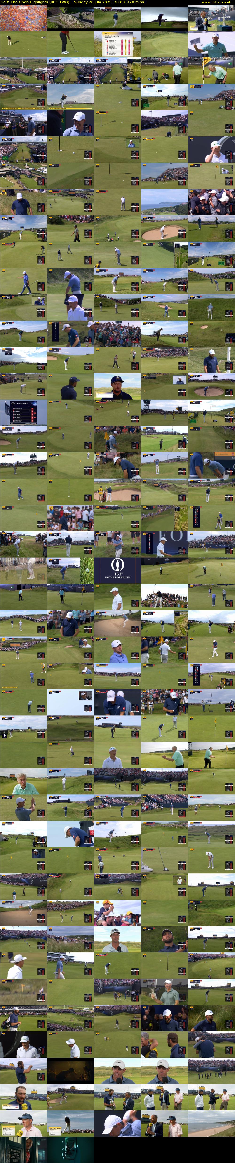 Golf: The Open Highlights (BBC TWO) Sunday 20 July 2025 20:00 - 22:00