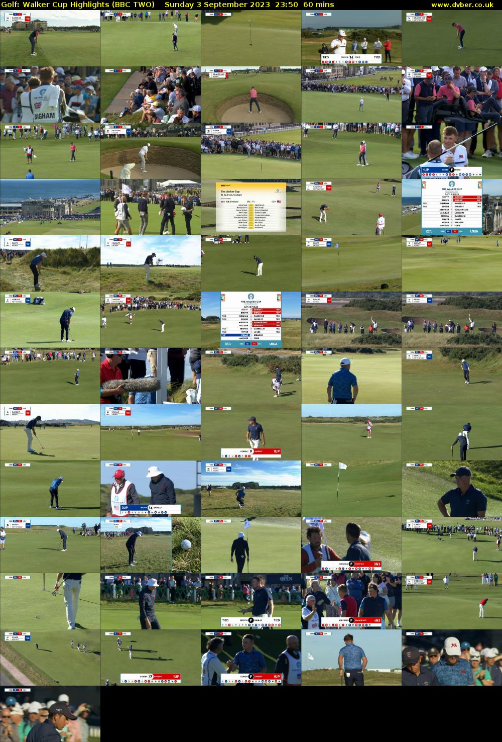 Golf: Walker Cup Highlights (BBC TWO) Sunday 3 September 2023 23:50 - 00:50