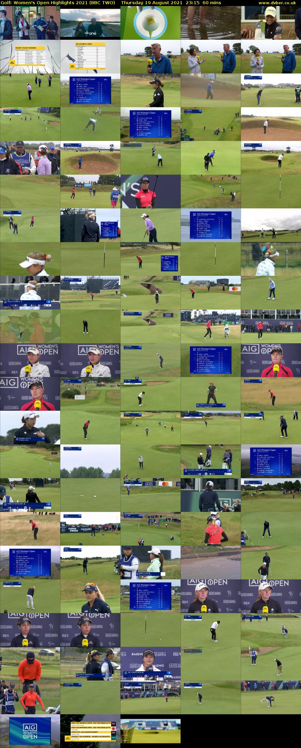 Golf: Women's Open Highlights 2021 (BBC TWO) Thursday 19 August 2021 23:15 - 00:15