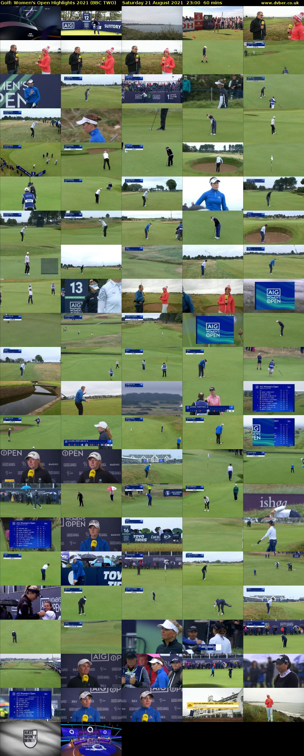 Golf: Women's Open Highlights 2021 (BBC TWO) Saturday 21 August 2021 23:00 - 00:00