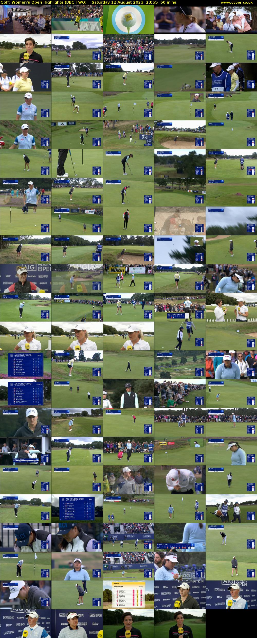 Golf: Women's Open Highlights (BBC TWO) Saturday 12 August 2023 23:55 - 00:55