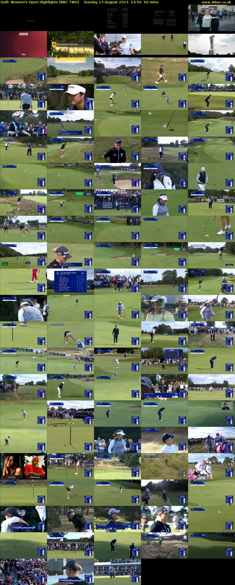 Golf: Women's Open Highlights (BBC TWO) Sunday 13 August 2023 23:50 - 00:50
