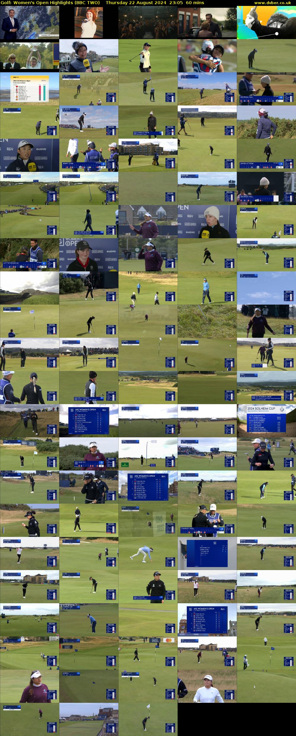 Golf: Women's Open Highlights (BBC TWO) Thursday 22 August 2024 23:05 - 00:05