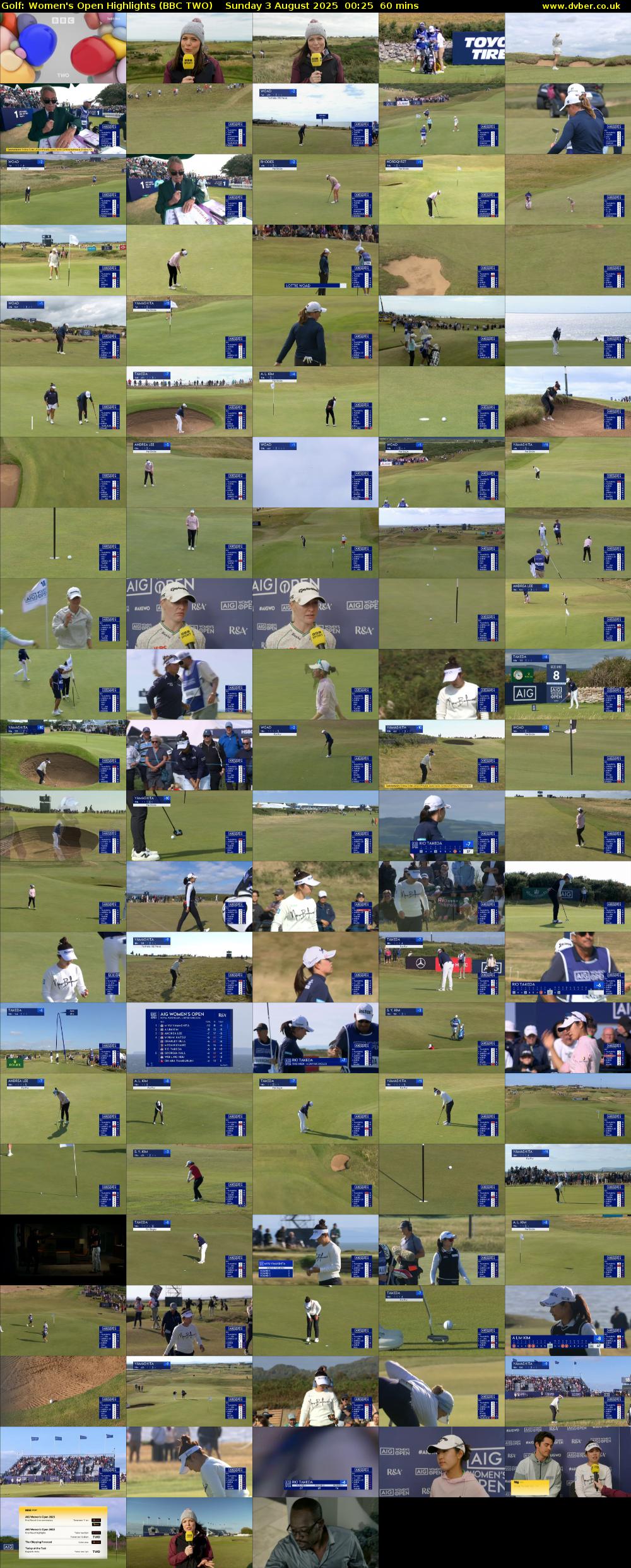 Golf: Women's Open Highlights (BBC TWO) Sunday 3 August 2025 00:25 - 01:25