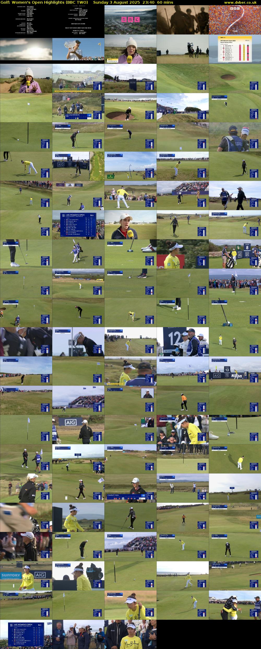 Golf: Women's Open Highlights (BBC TWO) Sunday 3 August 2025 23:40 - 00:40