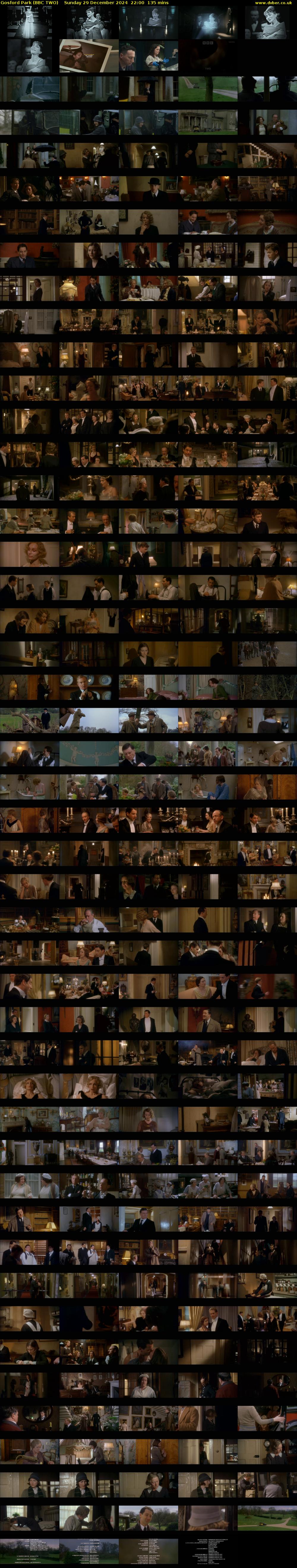 Gosford Park (BBC TWO) Sunday 29 December 2024 22:00 - 00:15
