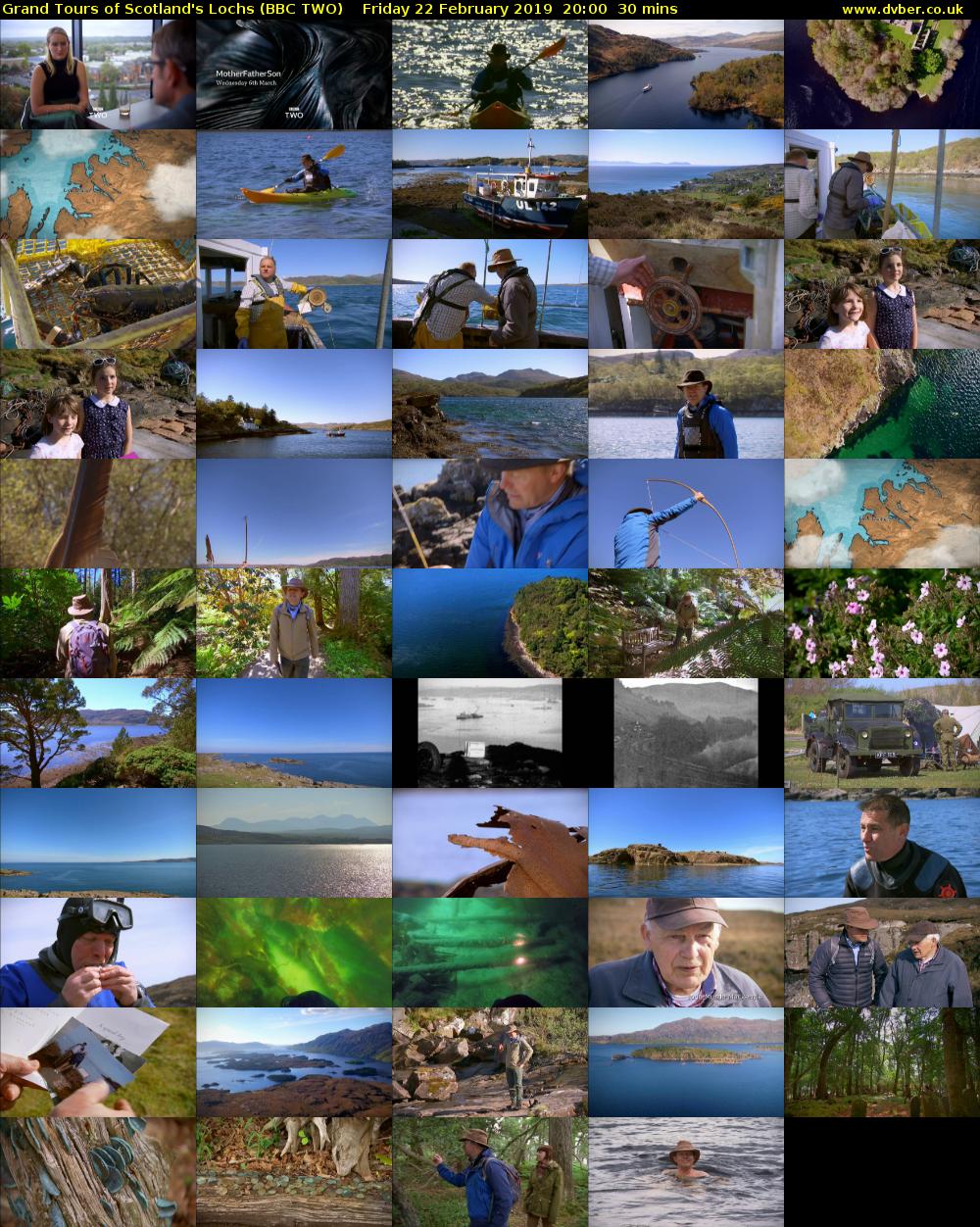 Grand Tours of Scotland's Lochs (BBC TWO) Friday 22 February 2019 20:00 - 20:30
