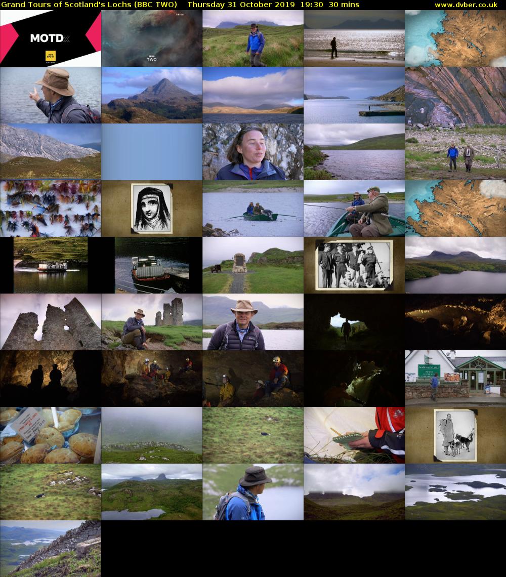 Grand Tours of Scotland's Lochs (BBC TWO) Thursday 31 October 2019 19:30 - 20:00