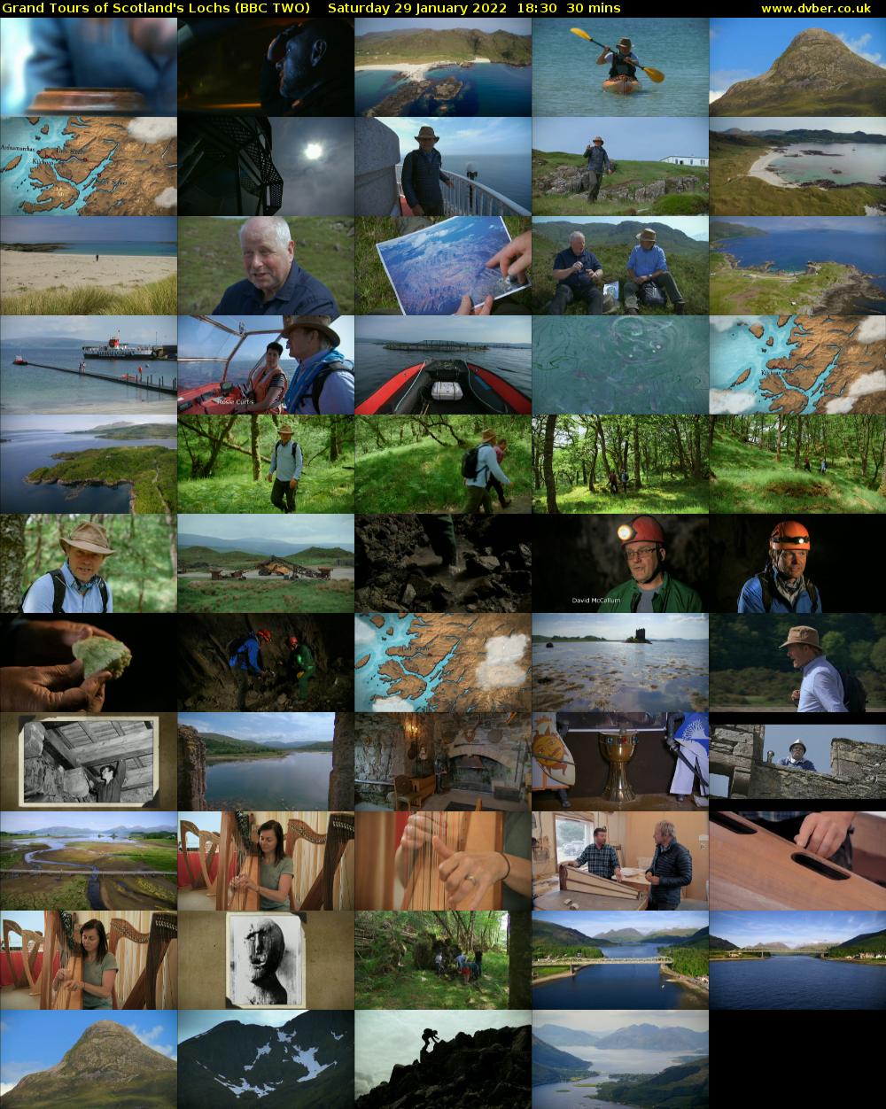 Grand Tours of Scotland's Lochs (BBC TWO) Saturday 29 January 2022 18:30 - 19:00