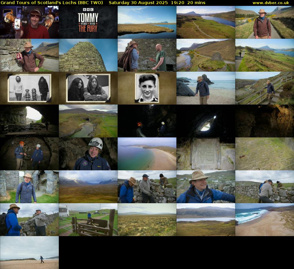 Grand Tours of Scotland's Lochs (BBC TWO) Saturday 30 August 2025 19:20 - 19:40